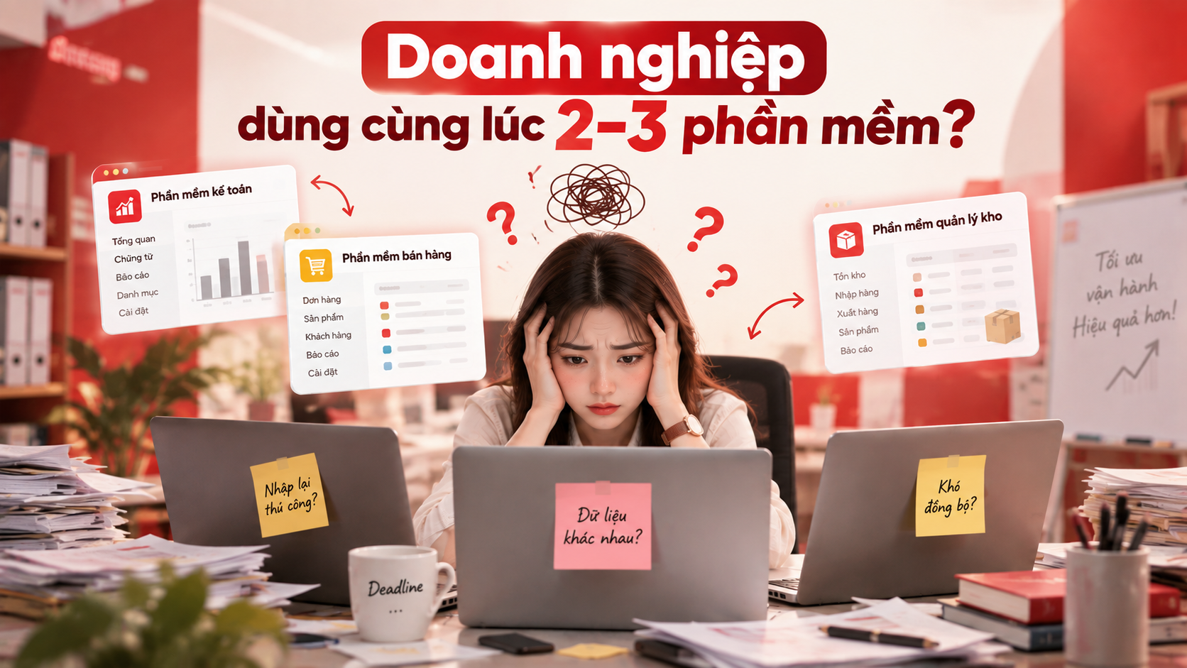 Dùng cùng lúc 2–3 phần mềm vẫn ổn: Khi nào doanh nghiệp mới thực sự cần một hệ thống quản trị hợp nhất?